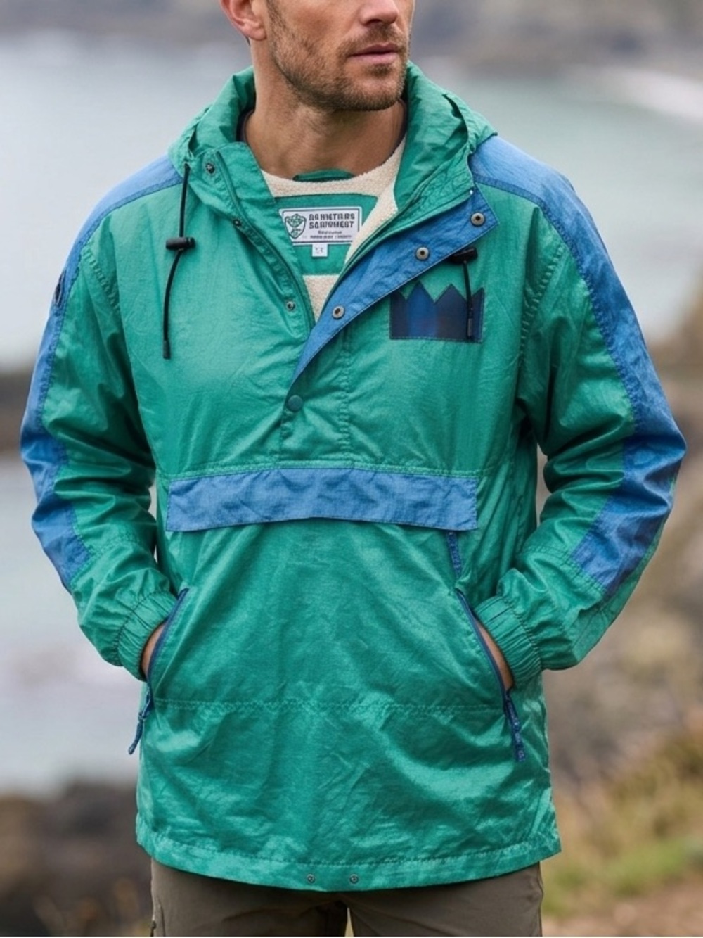 Infinite Expression Vintage Colorblock Gorpcore Anorak Windbreaker
